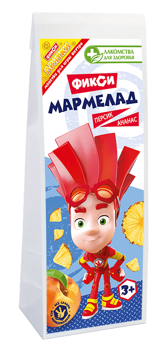 Фикси-мармелад без сахара «Персик-ананас»