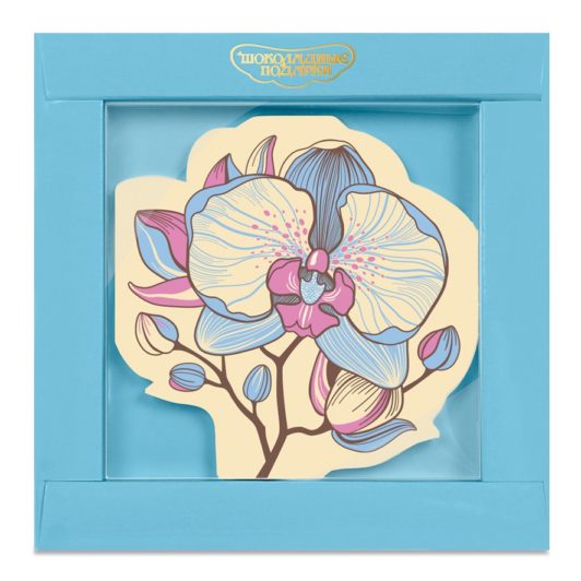 Шоколадная открытка «Орхидея»
