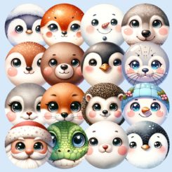 Новогодние круги (7 см) Новогодние круги (7 см)